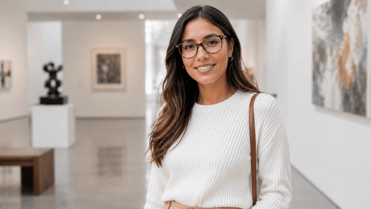 Woman noticing vision changes that may indicate cataracts