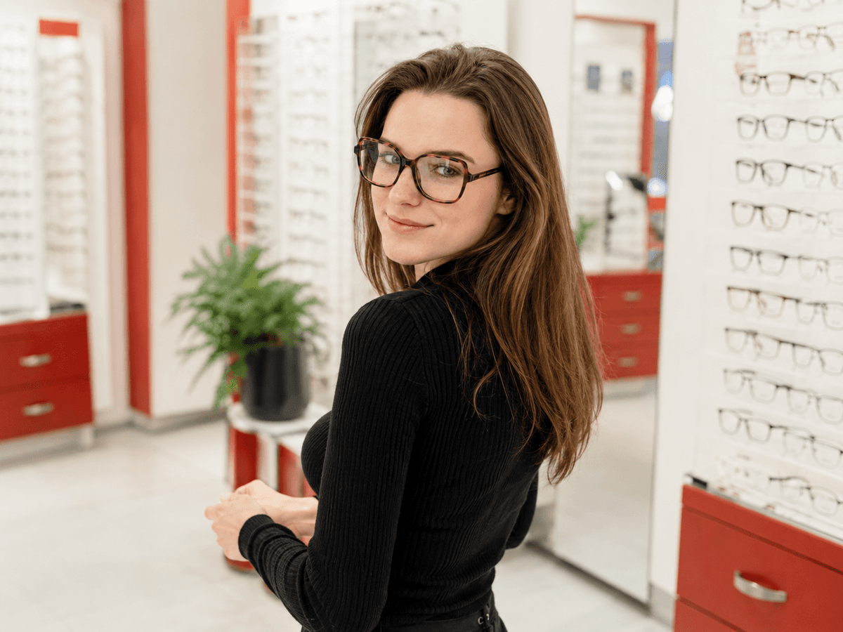 Patient consulting about refractive lens exchange options